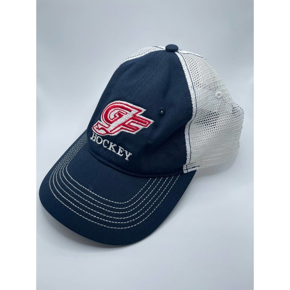 Grand Forks Hockey Cap Strapback Hat One Size Blue White Red - Picture 2 of 4
